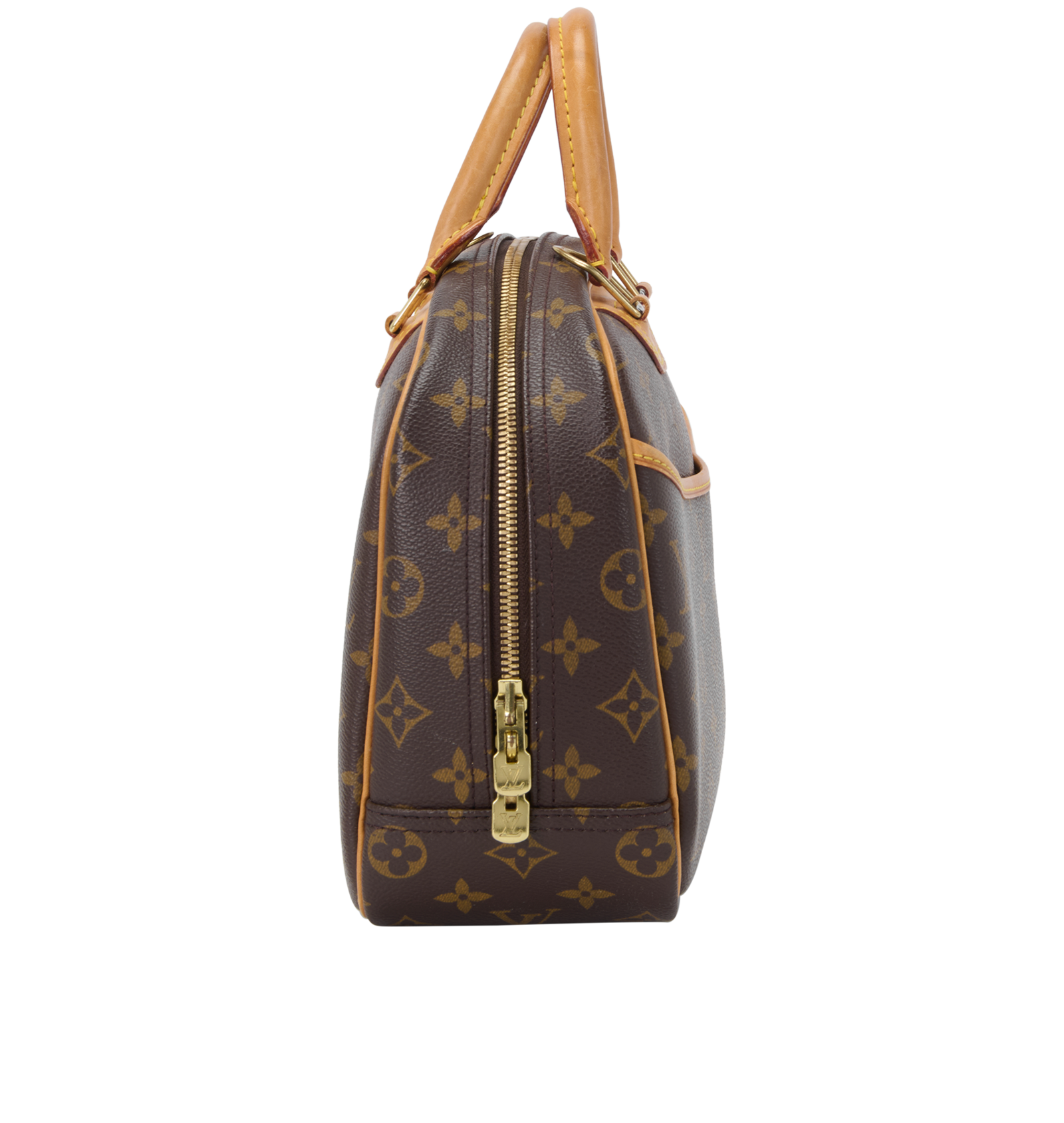 Troville, &pound;650, Handbags, Brown, Canvas, Side view